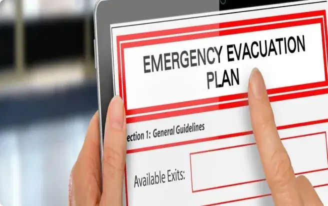 Emergency Evacuation Mobile Illustration
